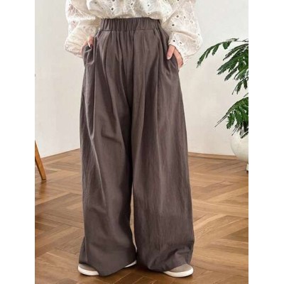 Wide Leg Solid Color Ladies. Pants - Choose Your Size