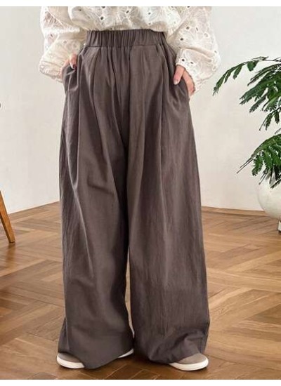 Wide Leg Solid Color Ladies. Pants - Choose Your Size