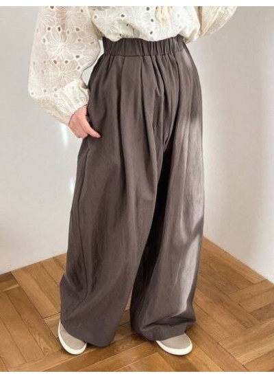 Wide Leg Solid Color Ladies. Pants - Choose Your Size