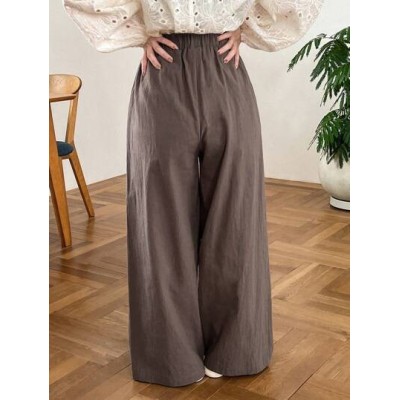 Wide Leg Solid Color Ladies. Pants - Choose Your Size