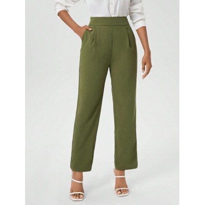 Clasi Ladies Solid Color Straight Leg Pants - Choose Your Size