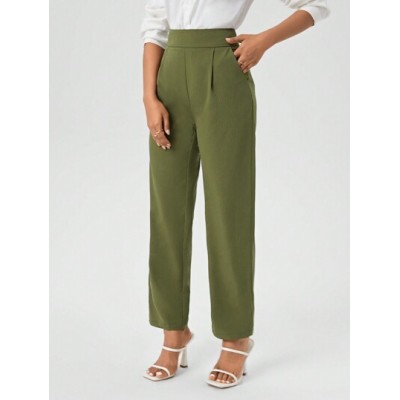 Clasi Ladies Solid Color Straight Leg Pants - Choose Your Size