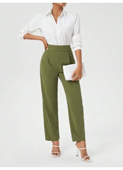 Clasi Ladies Solid Color Straight Leg Pants - Choose Your Size