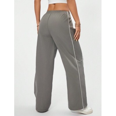 PETITE Women.s Color Block Side Stripe Straight Pants - Choose Your Size