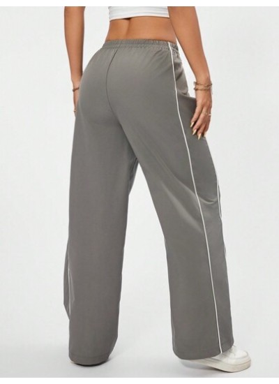 PETITE Women.s Color Block Side Stripe Straight Pants - Choose Your Size