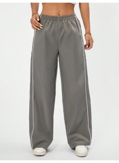 PETITE Women.s Color Block Side Stripe Straight Pants - Choose Your Size