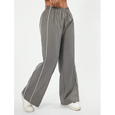 PETITE Women.s Color Block Side Stripe Straight Pants - Choose Your Size