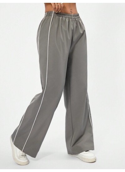 PETITE Women.s Color Block Side Stripe Straight Pants - Choose Your Size