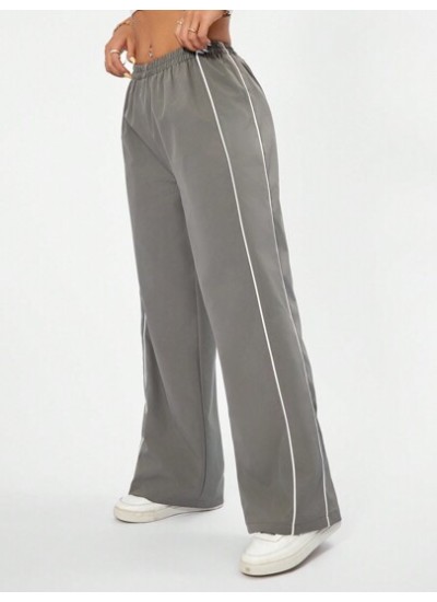 PETITE Women.s Color Block Side Stripe Straight Pants - Choose Your Size