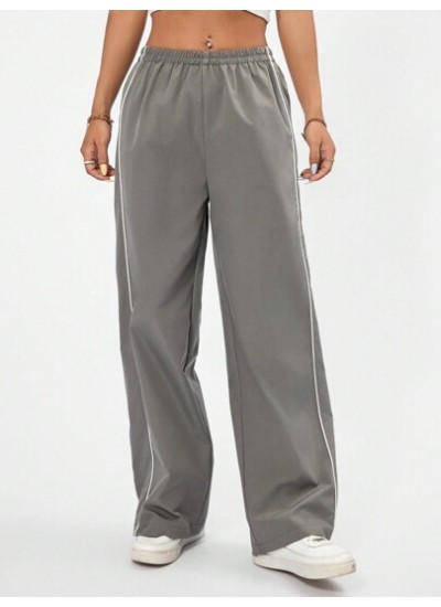 PETITE Women.s Color Block Side Stripe Straight Pants - Choose Your Size