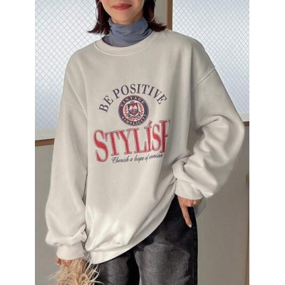 Women.s College Style Drop Shoulder Sweatshirt - Choose Your Size