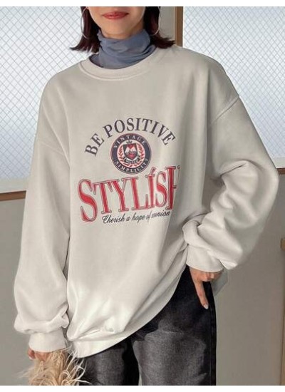 Women.s College Style Drop Shoulder Sweatshirt - Choose Your Size