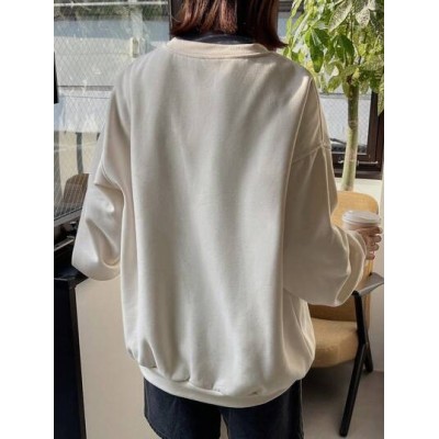 Women.s College Style Drop Shoulder Sweatshirt - Choose Your Size