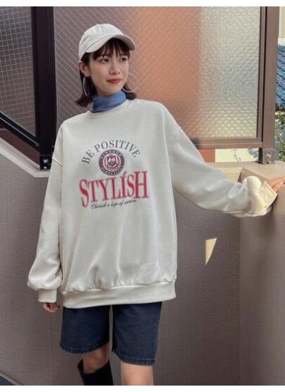 Women.s College Style Drop Shoulder Sweatshirt - Choose Your Size