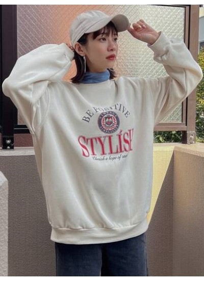 Women.s College Style Drop Shoulder Sweatshirt - Choose Your Size