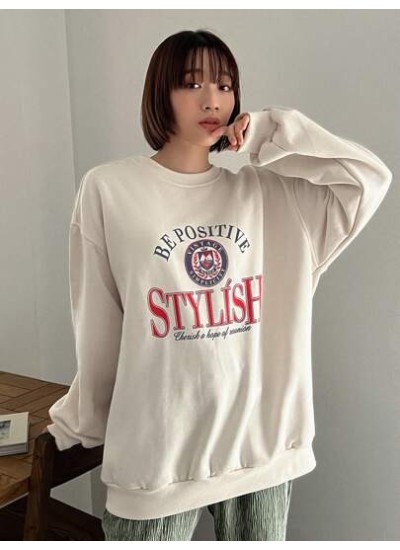 Women.s College Style Drop Shoulder Sweatshirt - Choose Your Size