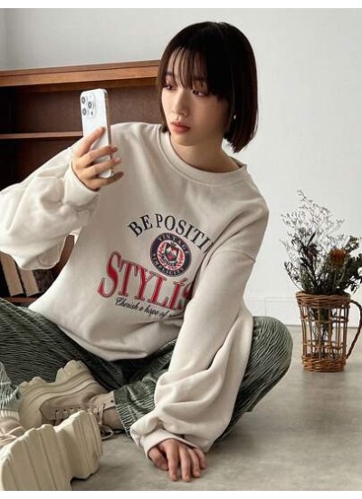 Women.s College Style Drop Shoulder Sweatshirt - Choose Your Size