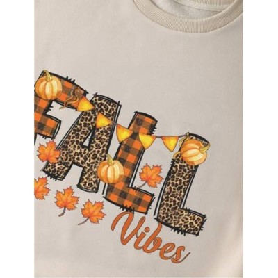 EZwear Halloween Letter Graphic Thermal Lined Sweatshirt - Choose Your Size