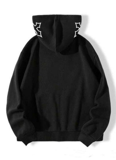 Coolane Women.s Hooded Sweatshirt With Zipper Front And Letter & Cross Printed