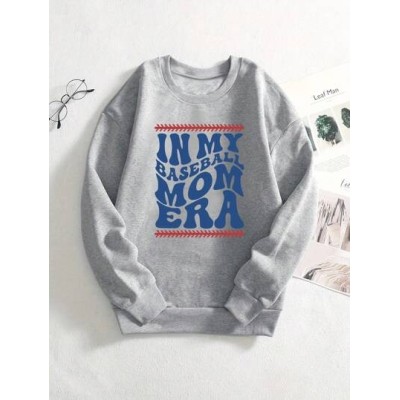 EZwear Slogan Printed Crewneck Fleece Sweatshirt - Choose Your Size