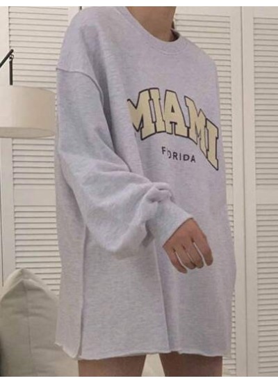 Letter Graphic Drop Shoulder Oversized Pullover - Choose Your Size