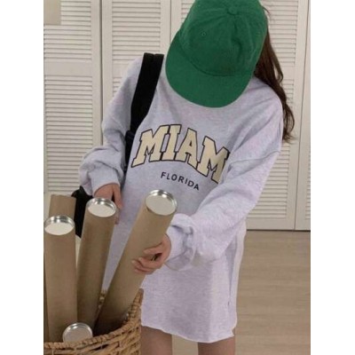 Letter Graphic Drop Shoulder Oversized Pullover - Choose Your Size