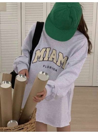 Letter Graphic Drop Shoulder Oversized Pullover - Choose Your Size