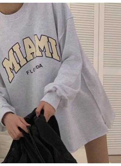 Letter Graphic Drop Shoulder Oversized Pullover - Choose Your Size