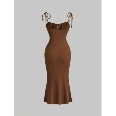 MOD Tie Front Ruched Bust Cami Dress - Choose Your Size