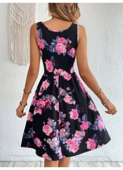 Clasi Floral Print A-line Dress - Choose Your Size