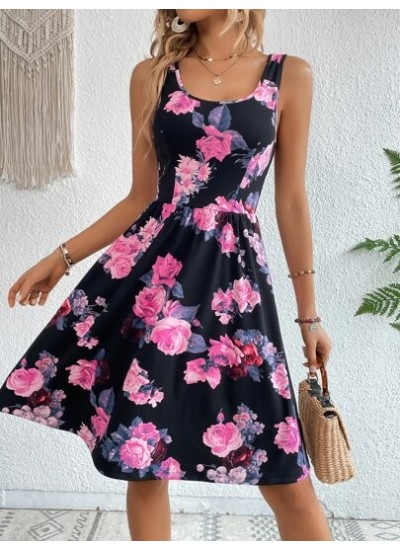 Clasi Floral Print A-line Dress - Choose Your Size