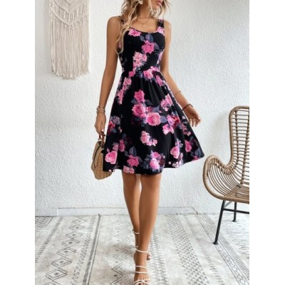 Clasi Floral Print A-line Dress - Choose Your Size