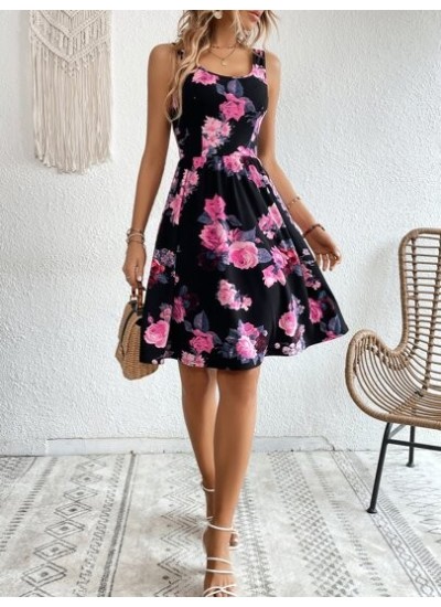 Clasi Floral Print A-line Dress - Choose Your Size