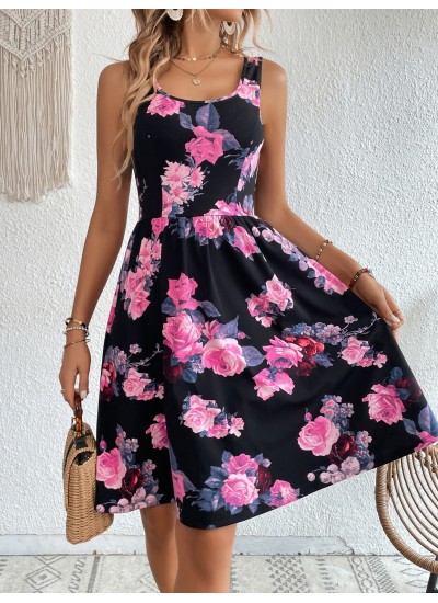 Clasi Floral Print A-line Dress - Choose Your Size