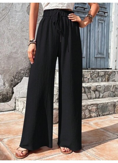 VCAY Paperbag Waist Wide Leg Pants - Choose Your Size