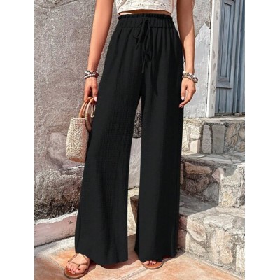 VCAY Paperbag Waist Wide Leg Pants - Choose Your Size