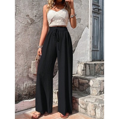 VCAY Paperbag Waist Wide Leg Pants - Choose Your Size