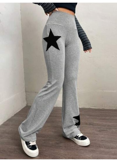 EZwear Star Print Flare Leg Sweatpants - Choose Your Size