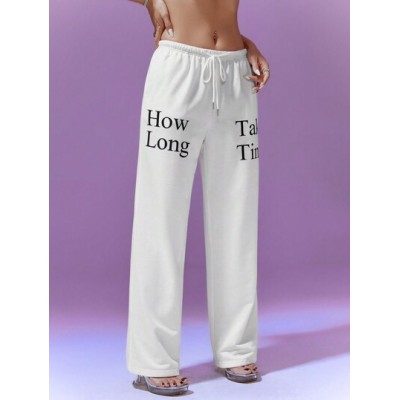 ICON Letter Printed Drawstring Waist Jogger Sweatpants - Choose Your Size