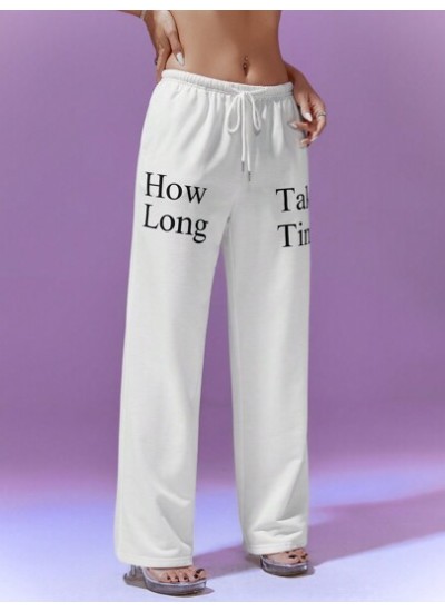 ICON Letter Printed Drawstring Waist Jogger Sweatpants - Choose Your Size