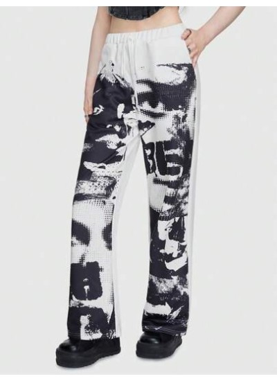 Street Life Women.s Character & Letter Printed Drawstring Waist Sweatpants - Ch