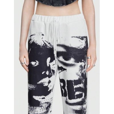 Street Life Women.s Character & Letter Printed Drawstring Waist Sweatpants - Ch