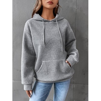 EZwear Kangaroo Pocket Drop Shoulder Drawstring Hoodie - Choose Your Size