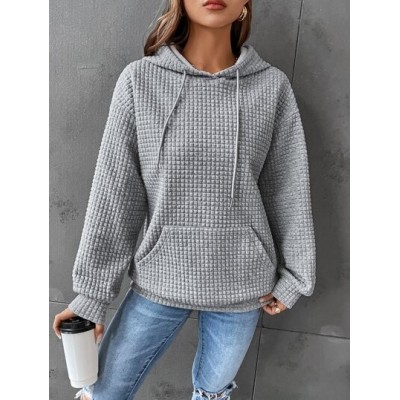 EZwear Kangaroo Pocket Drop Shoulder Drawstring Hoodie - Choose Your Size