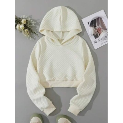 EZwear Solid Textured Knit Hoodie - Choose Your Size