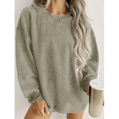 EZwear Women.s Round Neck Long Sleeve Sweatshirt - Choose Your Size