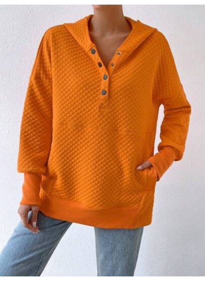 Essnce Half Button Drop Shoulder Hoodie - Choose Your Size