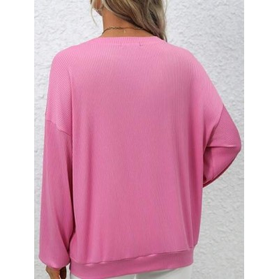 Essnce Solid Drop Shoulder Sweatshirt - Choose Your Size