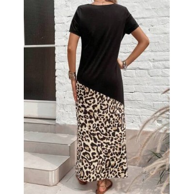 Leopard Print Tee Dress - Choose Your Size