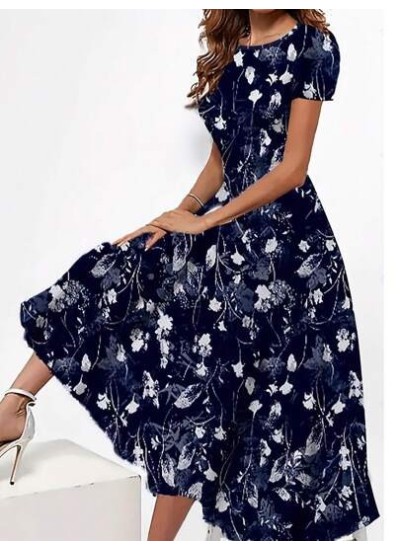 LUNE Floral Print Women.s Dress - Choose Your Size